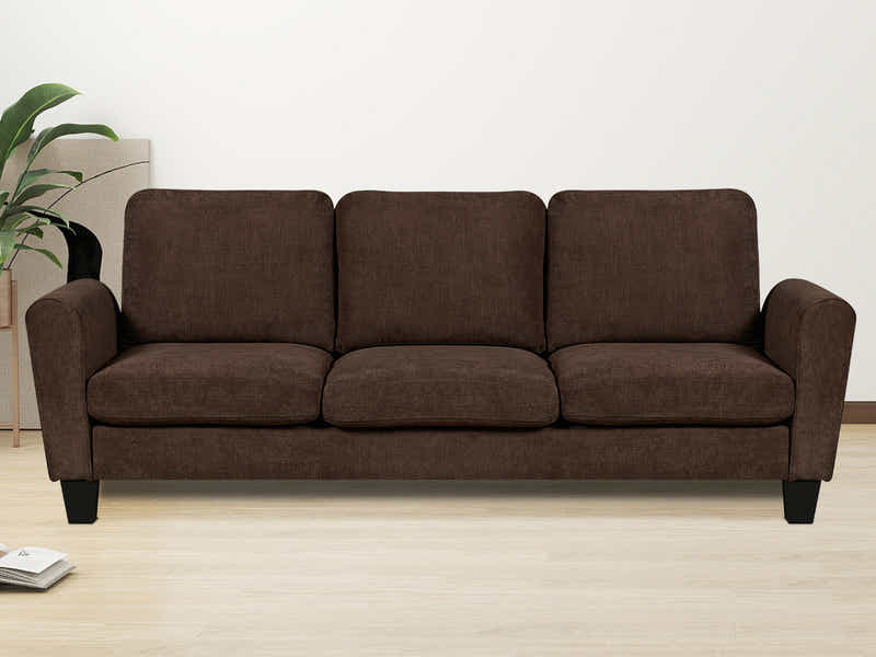 Rosa Linen Sofa Brown3186