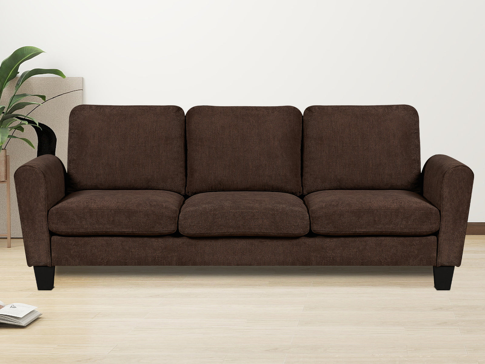 DS Rosa Linen Sofa Brown3186