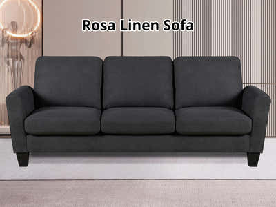 Rosa Linen Sofa Drak Grey284