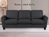 DS Rosa Linen Sofa Drak Grey284