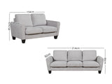 DS Rosa Linen Sofa Set Grey