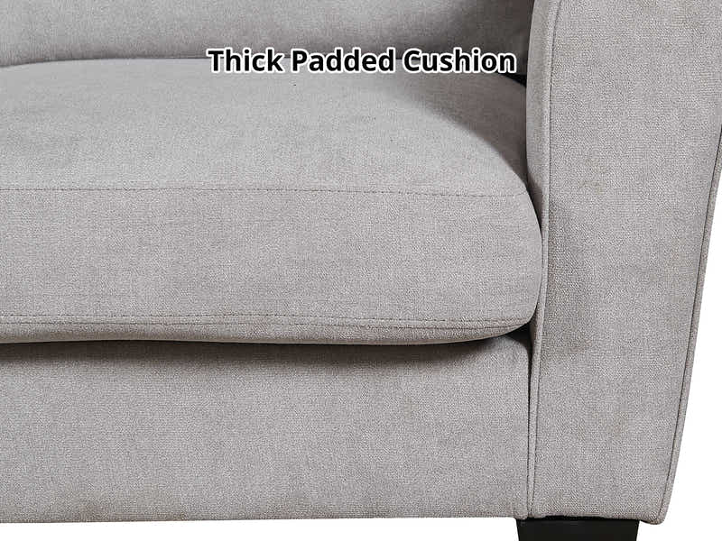 Rosa Linen Sofa Set Grey