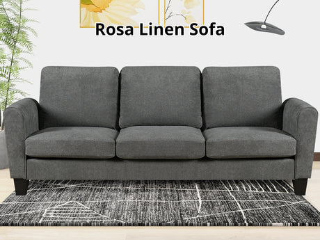 DS Rosa Linen Sofa Grey3184