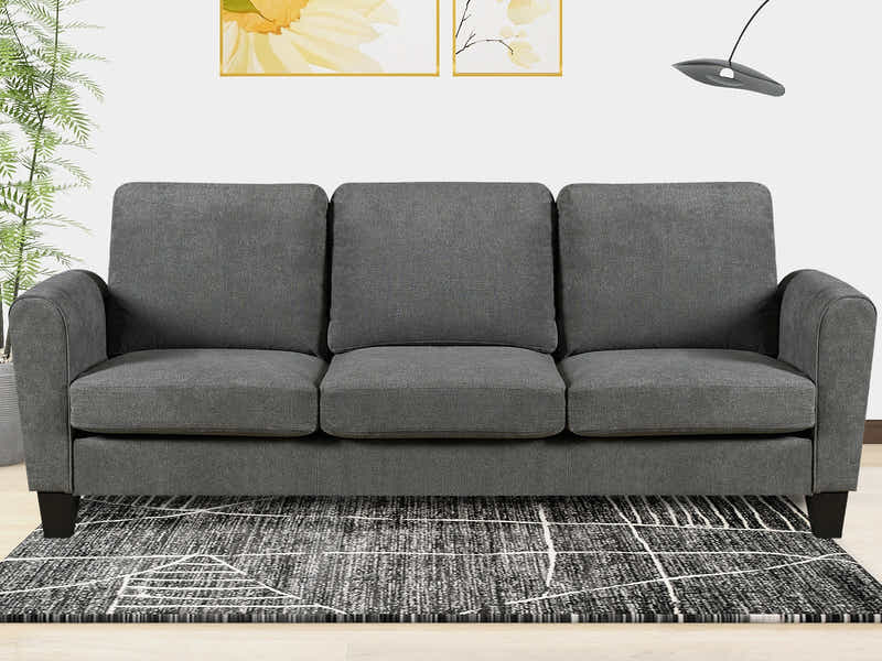 Rosa Linen Sofa Grey3184