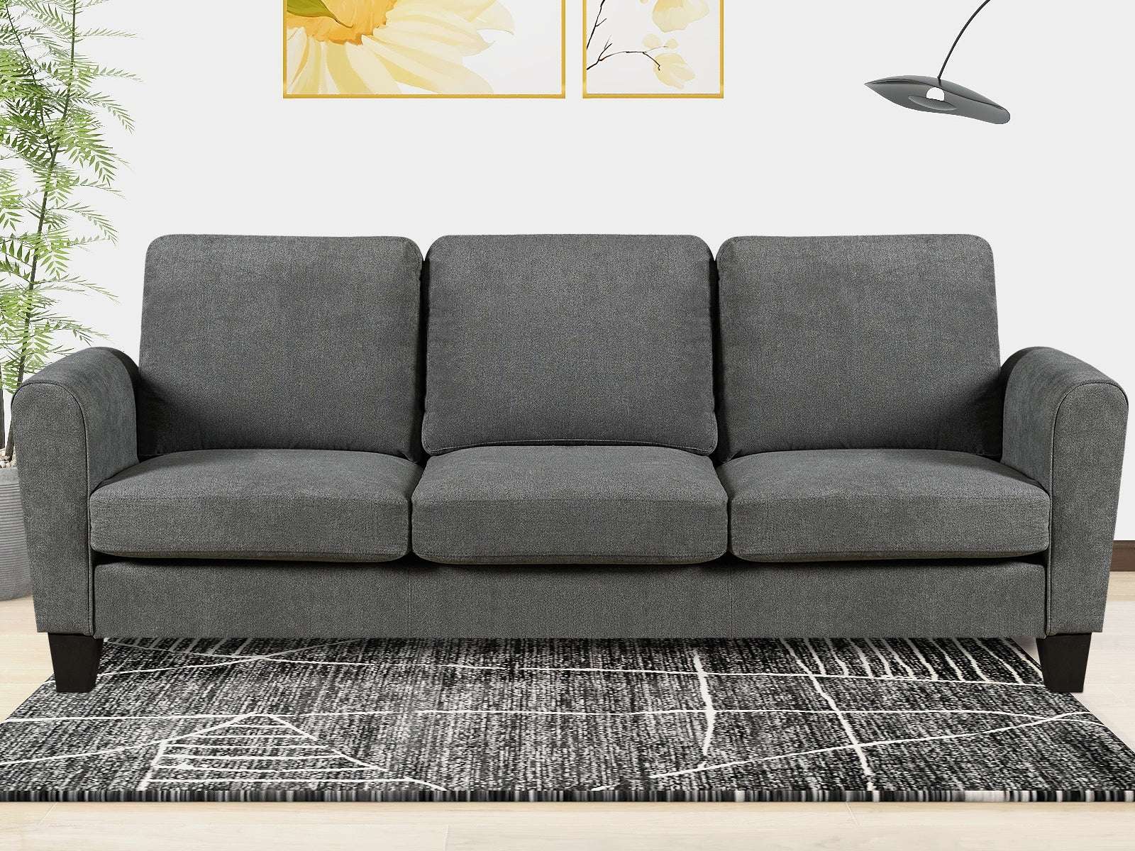 DS Rosa Linen Sofa Grey3184