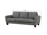 DS Rosa Linen Sofa Grey3184