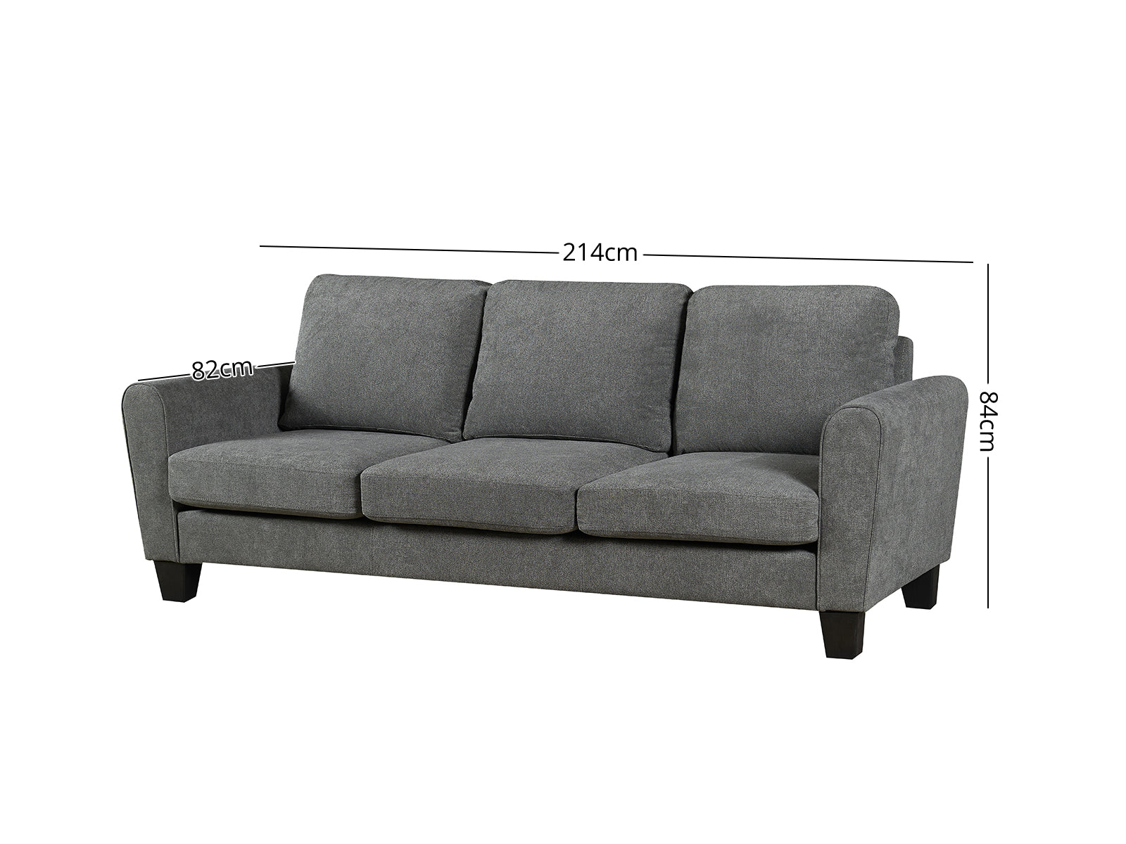 DS Rosa Linen Sofa Grey3184