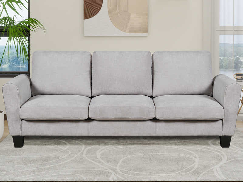 Rosa Linen Sofa Grey3187