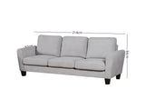 DS Rosa Linen Sofa Grey3187
