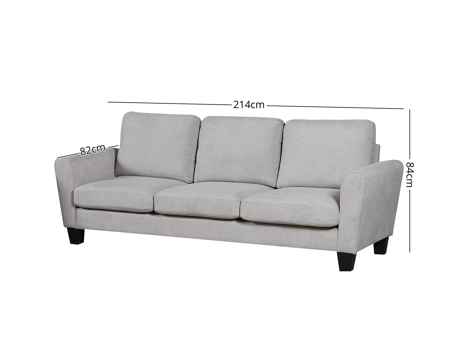 DS Rosa Linen Sofa Grey3187