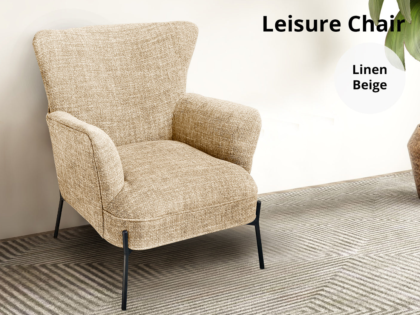 Leisure Chair 1613 Linen Beige