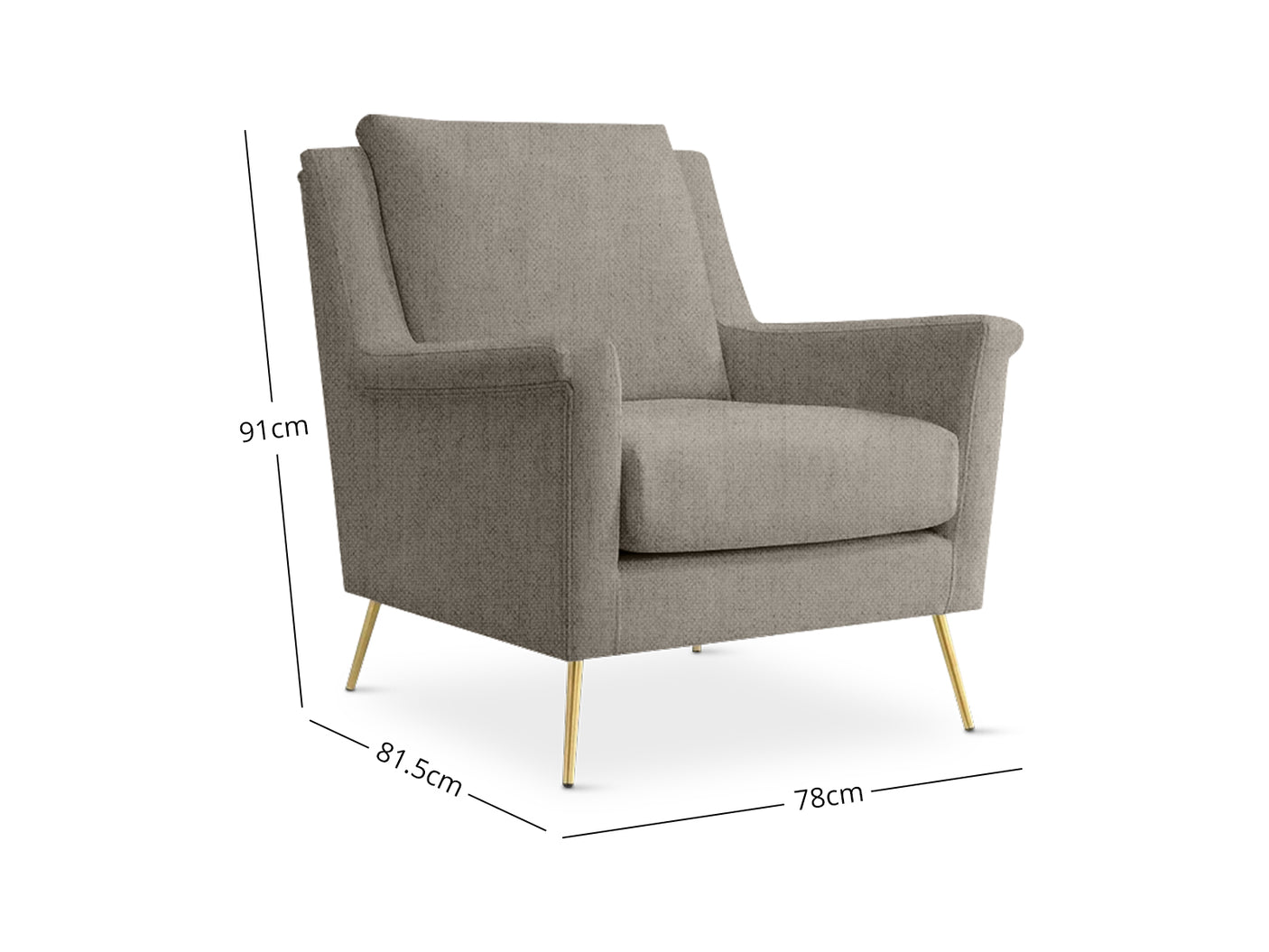 Leisure Chair 1636 Linen Beige Grey