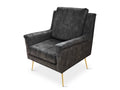 Leisure Chair 1636 Vevlet - Grey