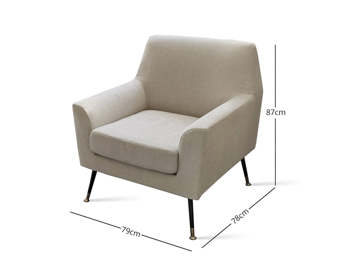 Leisure Chair S48 Linen Beige Grey