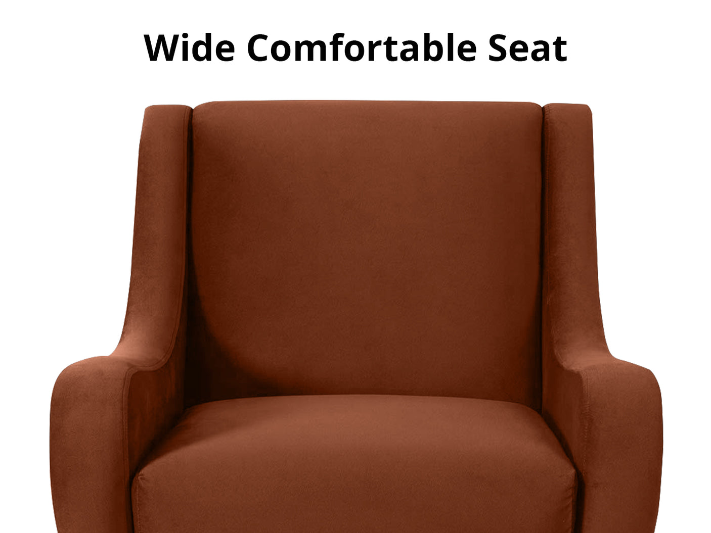 Armchair Velvet Brown Red
