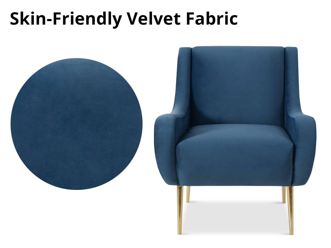 Leisure Chair S49 Velvet Light Blue