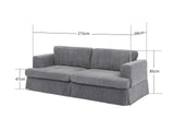 DS Levinson Corduroy Sofa Grey