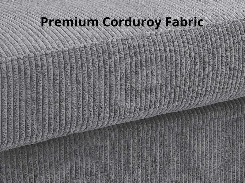 DS Levinson Corduroy Sofa Grey