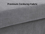 DS Levinson Corduroy Sofa Grey