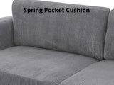DS Levinson Corduroy Sofa Grey