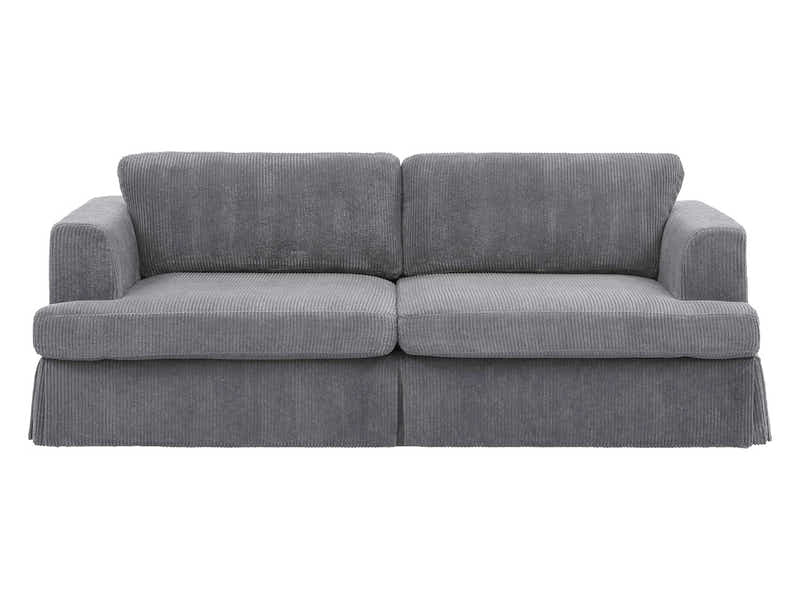 DS Levinson Corduroy Sofa Grey