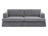 DS Levinson Corduroy Sofa Grey