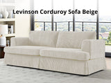 DS Levinson Corduroy Sofa Beige