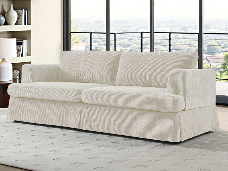DS Levinson Corduroy Sofa Beige