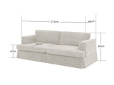 DS Levinson Corduroy Sofa Beige
