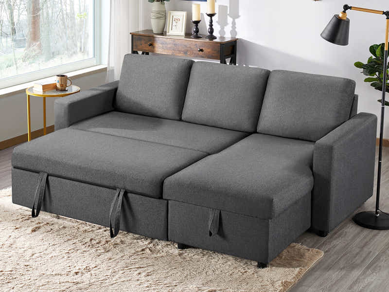 Corey Pull Out Sofa Bed - Grey