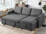 T Corey Linen Sofa Bed Grey