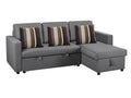 Corey Pull Out Sofa Bed with Pillows - Grey