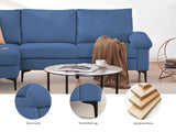 Adriana Sectional Sofa Linen Blue