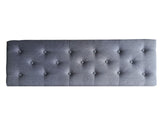 Toby Linen Ottoman Bench with Storage - Grey