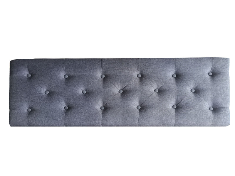 Toby Linen Ottoman Bench with Storage - Grey