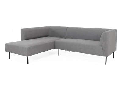 DS Judith Sectional Sofa with Left Chaise Linen Grey