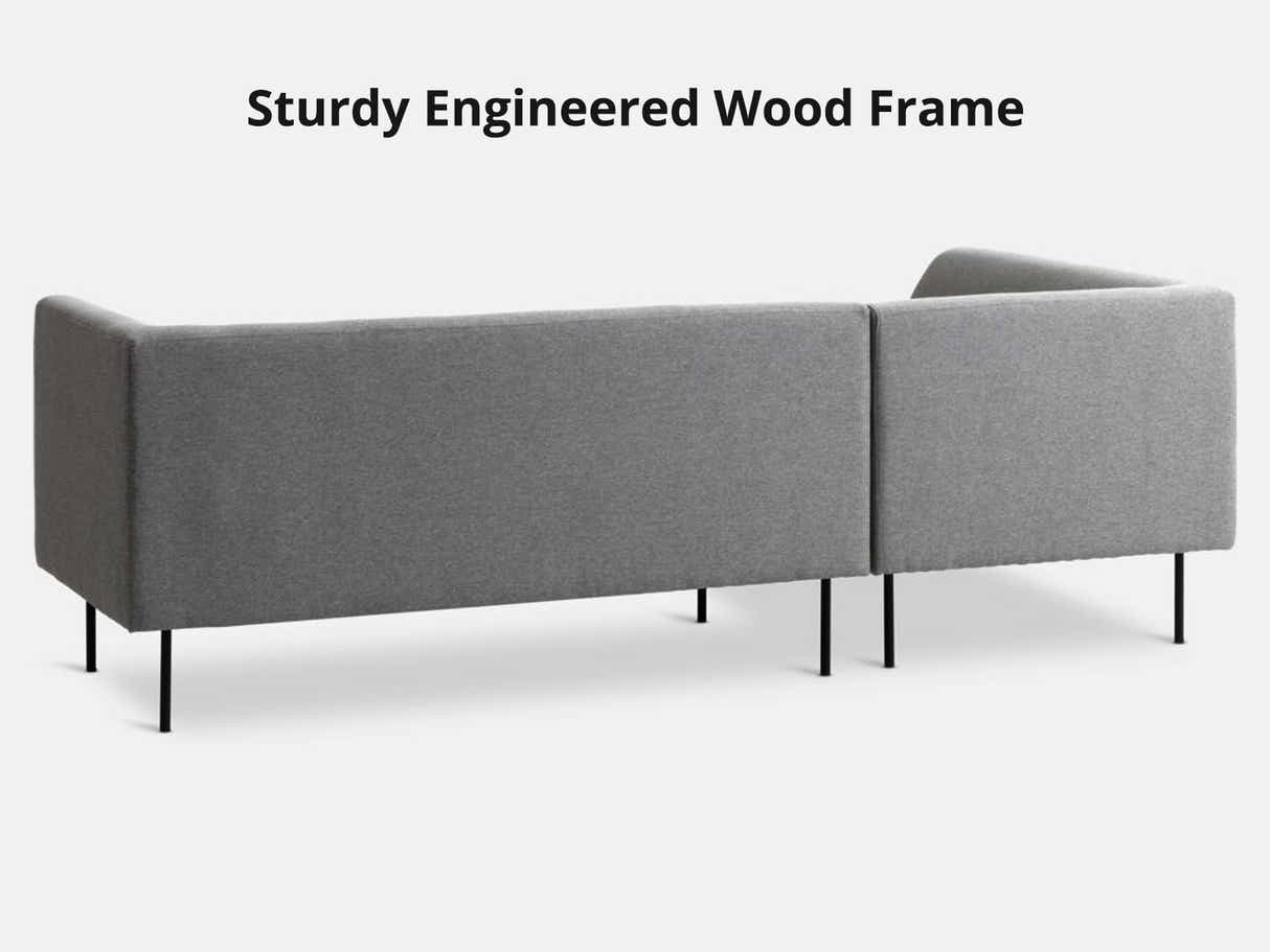 Judith Sectional Sofa with Left Chaise Linen Grey