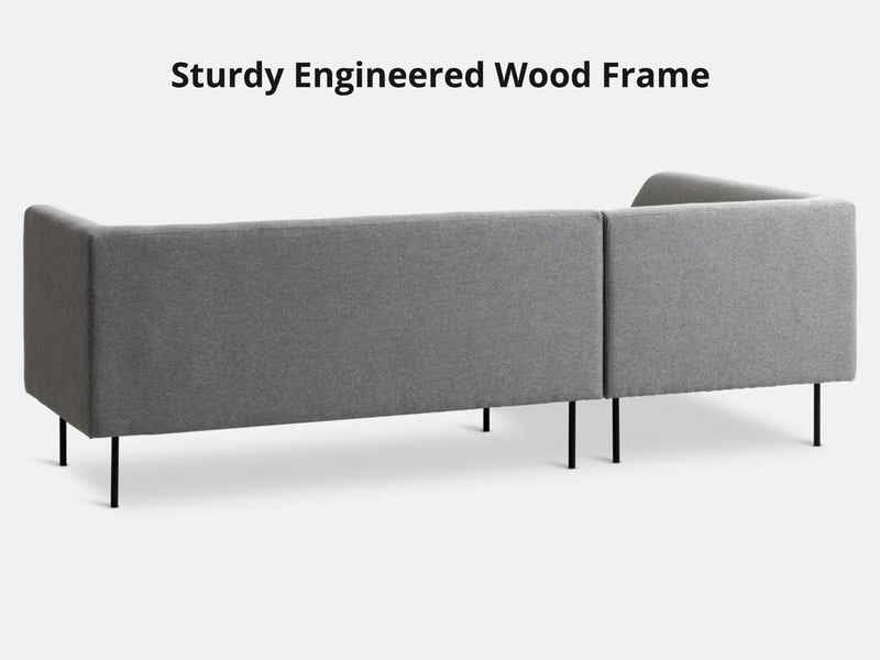 DS Judith Sectional Sofa with Left Chaise Linen Grey