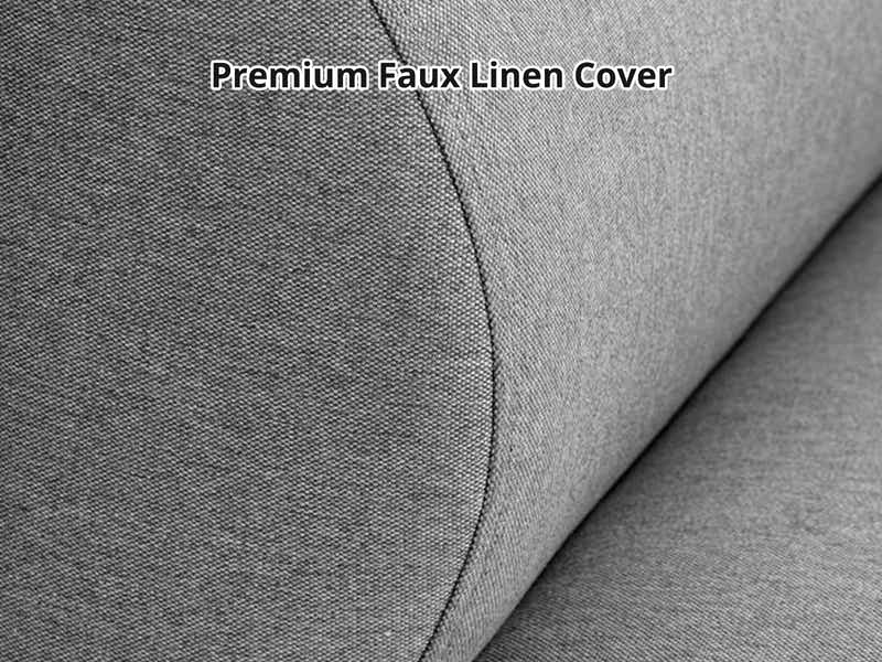 DS Judith Sectional Sofa with Left Chaise Linen Grey