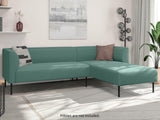 DS Judith Sectional Sofa with Right Chaise Linen Green