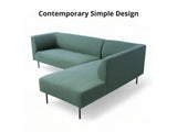 DS Judith Sectional Sofa with Right Chaise Linen Green