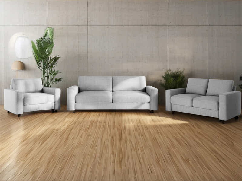 Chenille 3-Piece Sofa Set - Beige