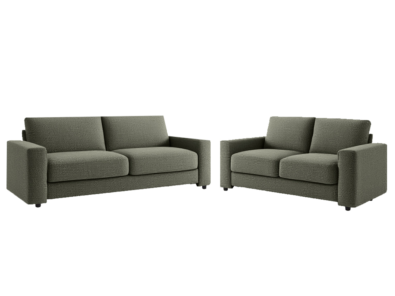 Chenille 3-Piece Sofa Set - Green