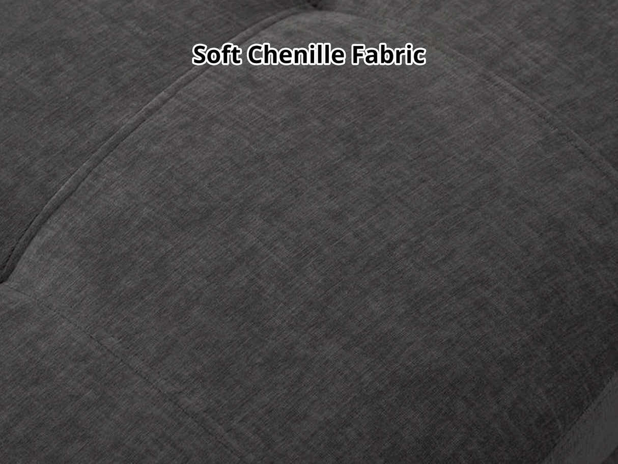 Paxton Chenille Modular Sofa Dark Grey 5+2