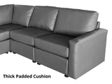 Sonya Modular Sofa PU Grey 5S