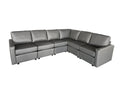 Sonya 6 Seater Modular Sofa PU - Grey