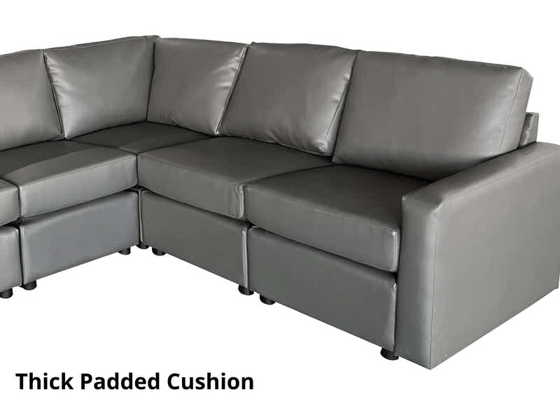 Sonya Modular Sofa PU Grey 6S