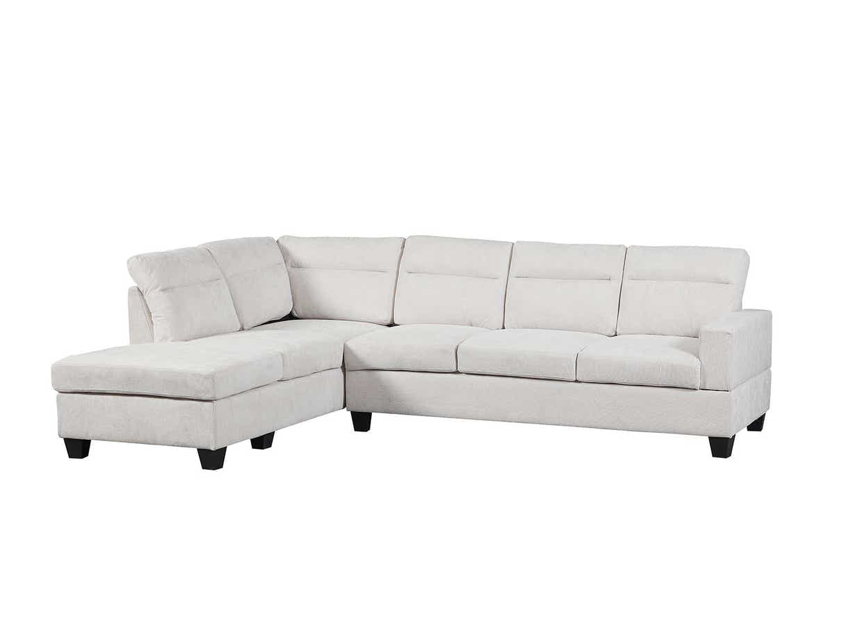 Delano Sectional Linen Sofa with Left Chaise - Beige
