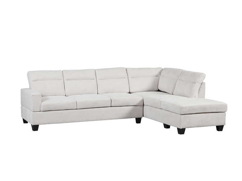 Delano Sectional Sofa with Right Chaise Linen Beige