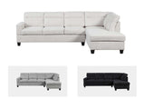 Delano Sectional Sofa with Right Chaise Linen Beige